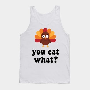 Vegan Thanksgiving Cute Vegetarian Turkey Tank Top